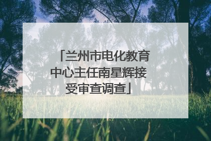 兰州市电化教育中心主任南星辉接受审查调查