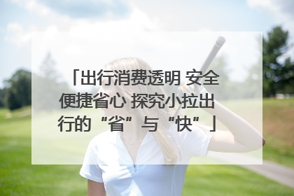 出行消费透明 安全便捷省心 探究小拉出行的“省”与“快”