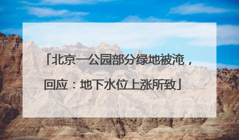 北京一公园部分绿地被淹，回应：地下水位上涨所致