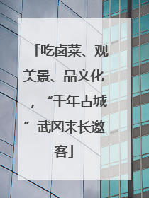 吃卤菜、观美景、品文化，“千年古城”武冈来长邀客