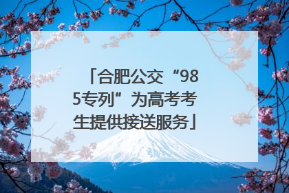 合肥公交“985专列”为高考考生提供接送服务