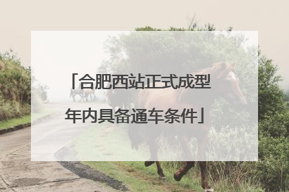合肥西站正式成型 年内具备通车条件