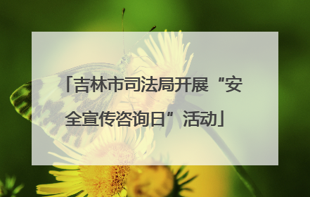 吉林市司法局开展“安全宣传咨询日”活动