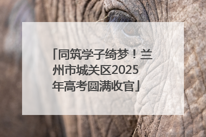 同筑学子绮梦！兰州市城关区2025年高考圆满收官