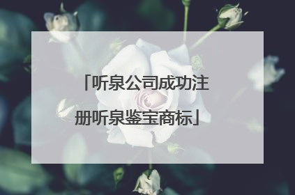 听泉公司成功注册听泉鉴宝商标