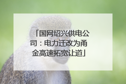 国网绍兴供电公司：电力迁改为甬金高速拓宽让道