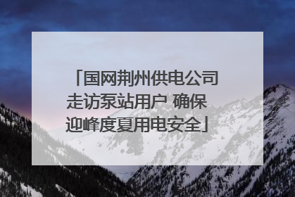 国网荆州供电公司走访泵站用户 确保迎峰度夏用电安全