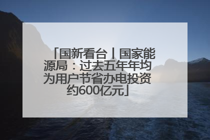 国新看台丨国家能源局：过去五年年均为用户节省办电投资约600亿元
