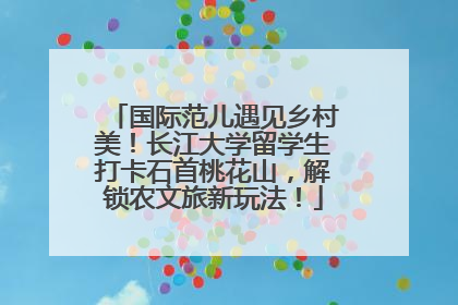 国际范儿遇见乡村美！长江大学留学生打卡石首桃花山，解锁农文旅新玩法！
