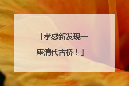 孝感新发现一座清代古桥！