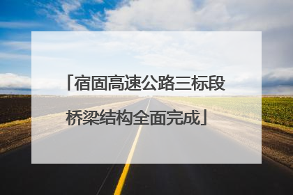 宿固高速公路三标段桥梁结构全面完成