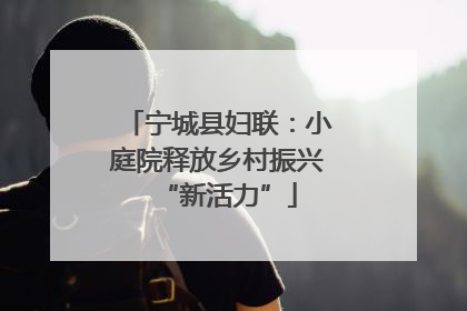 宁城县妇联：小庭院释放乡村振兴“新活力”