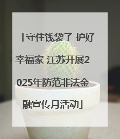 守住钱袋子 护好幸福家 江苏开展2025年防范非法金融宣传月活动