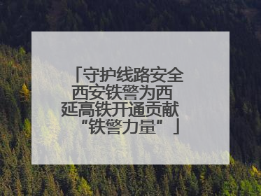 守护线路安全 西安铁警为西延高铁开通贡献“铁警力量”