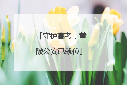 守护高考，黄陂公安已就位