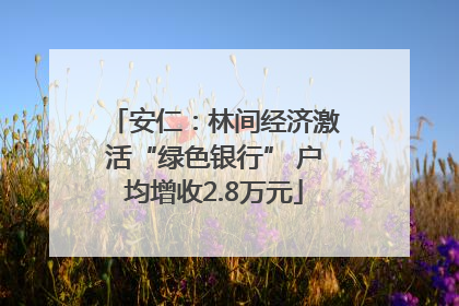 安仁：林间经济激活“绿色银行” 户均增收2.8万元