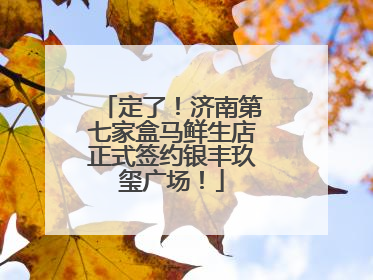 定了！济南第七家盒马鲜生店正式签约银丰玖玺广场！