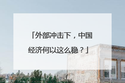 外部冲击下，中国经济何以这么稳？