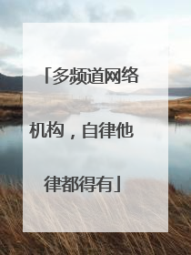 多频道网络机构，自律他律都得有