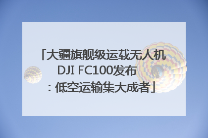 大疆旗舰级运载无人机DJI FC100发布：低空运输集大成者