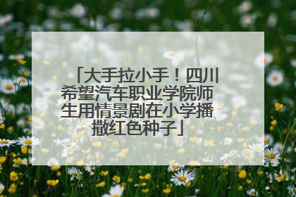 大手拉小手！四川希望汽车职业学院师生用情景剧在小学播撒红色种子