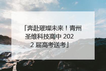 奔赴璀璨未来！青州圣维科技高中 2022 届高考送考