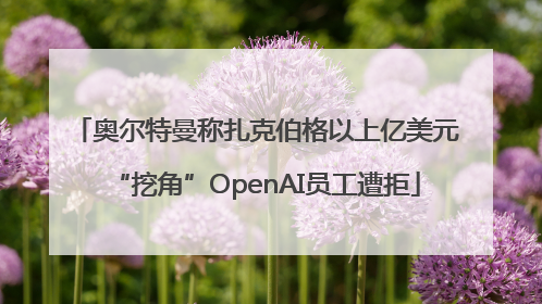 奥尔特曼称扎克伯格以上亿美元“挖角”OpenAI员工遭拒