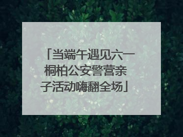 当端午遇见六一 桐柏公安警营亲子活动嗨翻全场