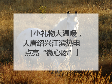 小礼物大温暖，大唐绍兴江滨热电点亮“微心愿”