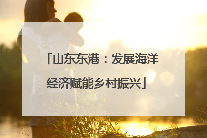 山东东港：发展海洋经济赋能乡村振兴