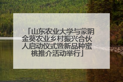 山东农业大学与蒙阴金葵农业乡村振兴合伙人启动仪式暨新品种蜜桃推介活动举行