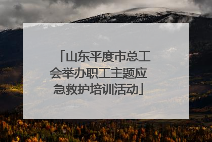 山东平度市总工会举办职工主题应急救护培训活动