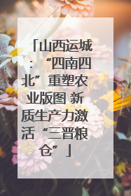 山西运城：“四南四北”重塑农业版图 新质生产力激活“三晋粮仓”