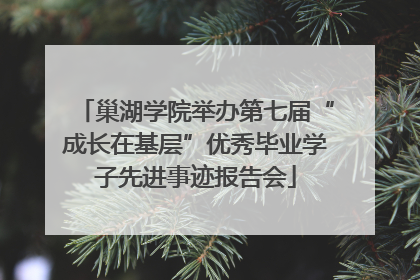 巢湖学院举办第七届“成长在基层”优秀毕业学子先进事迹报告会