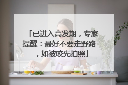 已进入高发期，专家提醒：最好不要走野路，如被咬先拍照