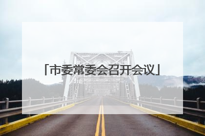 市委常委会召开会议