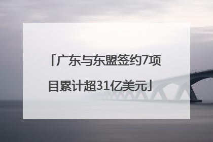 广东与东盟签约7项目累计超31亿美元