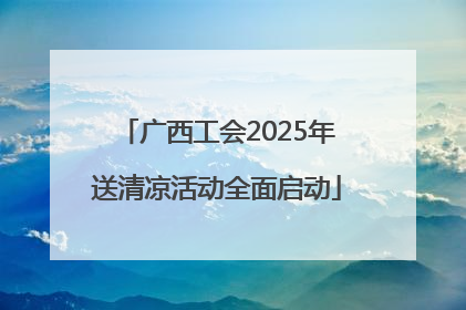 广西工会2025年送清凉活动全面启动