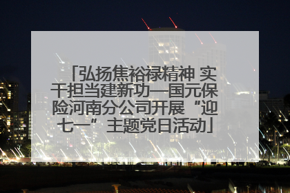 弘扬焦裕禄精神 实干担当建新功—国元保险河南分公司开展“迎七一”主题党日活动