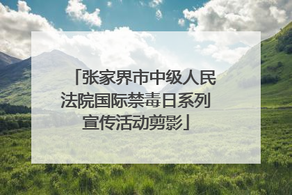 张家界市中级人民法院国际禁毒日系列宣传活动剪影