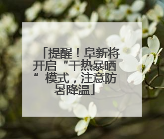 提醒！阜新将开启“干热暴晒”模式，注意防暑降温