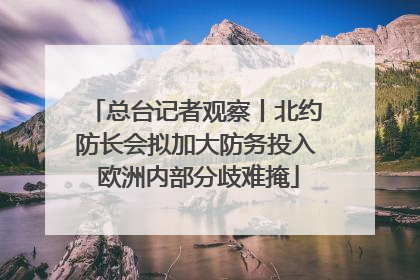总台记者观察丨北约防长会拟加大防务投入 欧洲内部分歧难掩