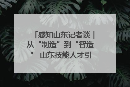 感知山东记者谈｜从“制造”到“智造” 山东技能人才引领产业升级