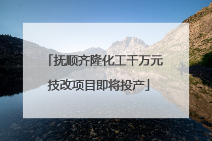 抚顺齐隆化工千万元技改项目即将投产