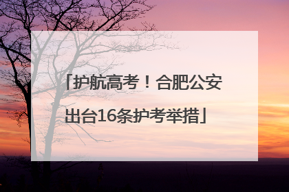 护航高考！合肥公安出台16条护考举措