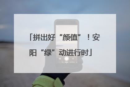 拼出好“颜值”！安阳“绿”动进行时