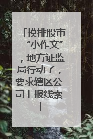 摸排股市“小作文”，地方证监局行动了，要求辖区公司上报线索