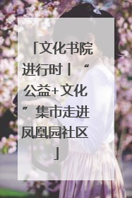 文化书院进行时丨“公益+文化”集市走进凤凰园社区