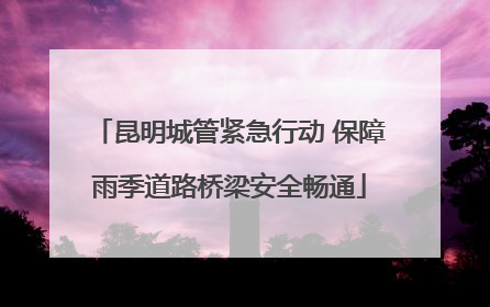 昆明城管紧急行动 保障雨季道路桥梁安全畅通