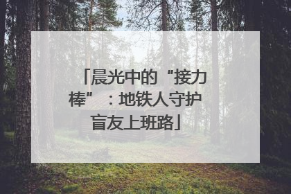 晨光中的“接力棒”：地铁人守护盲友上班路